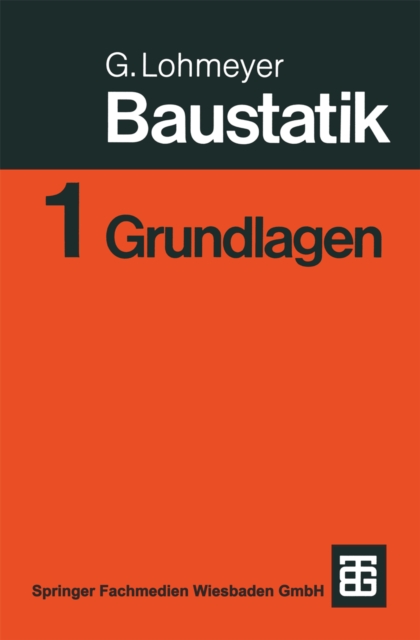 Baustatik : Teil 1: Grundlagen, PDF eBook