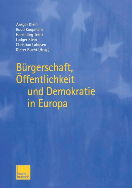 Burgerschaft, Offentlichkeit und Demokratie in Europa, PDF eBook