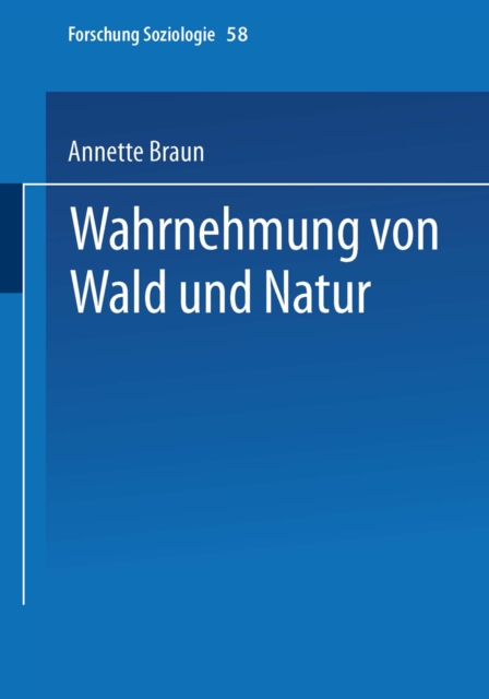 Wahrnehmung von Wald und Natur, PDF eBook