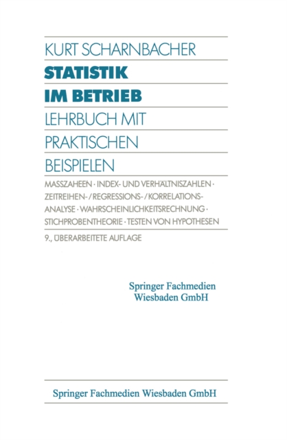 Statistik im Betrieb : Lehrbuch mit Praktischen Beispielen, PDF eBook