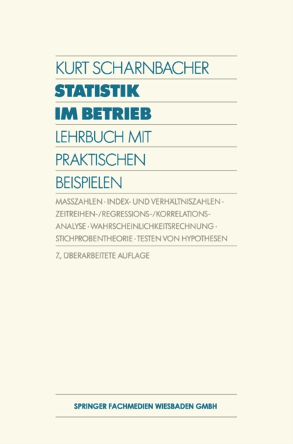 Statistik im Betrieb : Lehrbuch mit Praktischen Beispielen, PDF eBook