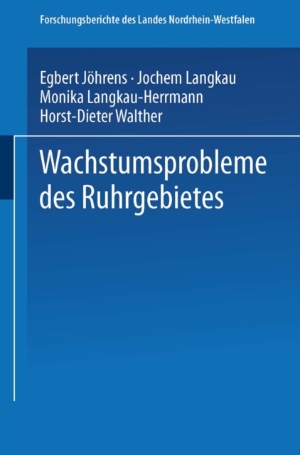 Wachstumsprobleme des Ruhrgebietes, PDF eBook