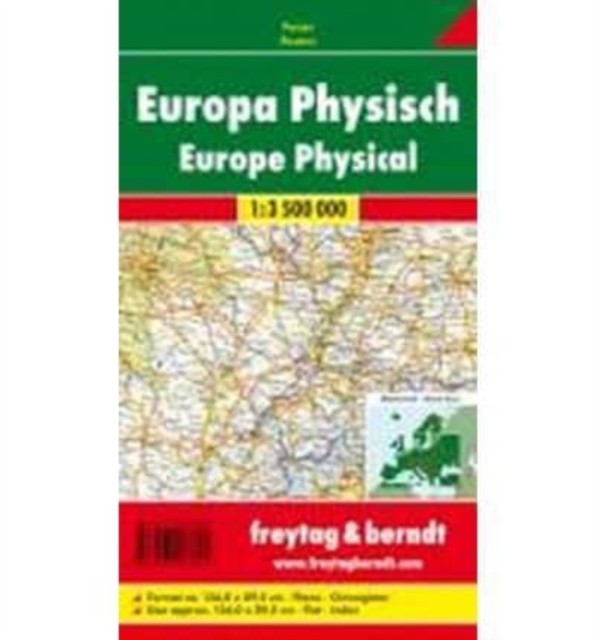Europe Map Flat in a Tube 1:3 500 000, Sheet map, folded Book