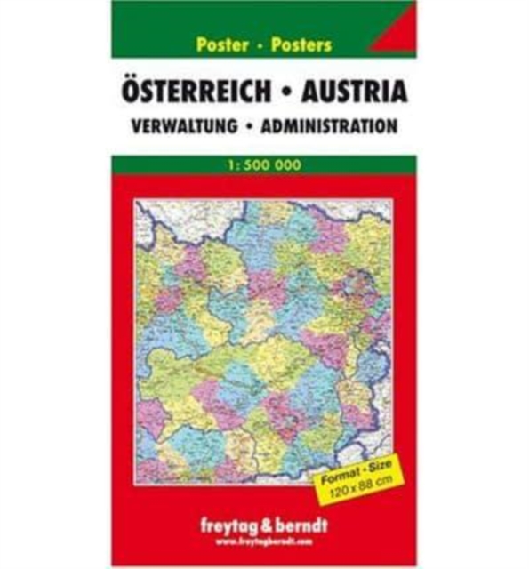 Austria Administration Map 1:500 000, Sheet map, folded Book