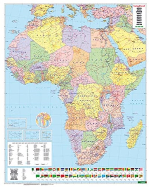 Wall Map Magnetic Marker Board: Africa Political 1:8,000,000, Sheet map, rolled Book