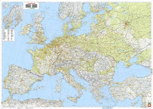 Wall map marker board: Europe physical large format, 1:2.6 million, Poster Book