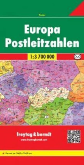 Europe Post Codes Road Map 1:3 700 000, Sheet map, folded Book