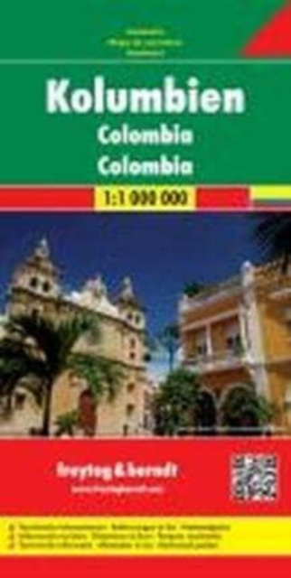 Colombia Road Map 1:1 000 000, Sheet map, folded Book