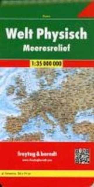 World Map, Pleated 1:35 000 000, Sheet map, folded Book