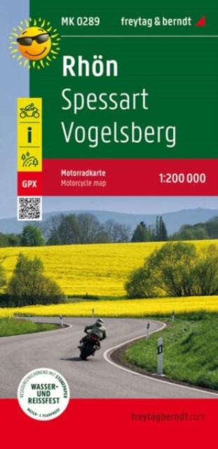 Rhoen - Spessart - Vogelsberg, motorcycle map 1:200,000, freytag & berndt, Sheet map, folded Book