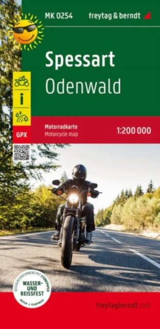 Spessart, motorcycle map 1:200,000, freytag & berndt, Sheet map, folded Book