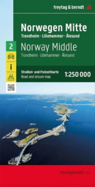 Norway Middle Road and Leisure Map : Trondheim, Lillehammer, Alesund, Sheet map, folded Book