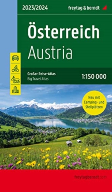 Austria Big Travel Atlas : with Camping and Caravanning 1:150,000, Spiral bound Book