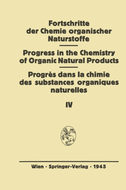 Fortschritte der Chemie Organischer Naturstoffe : Eine Sammlung von zusammenfassenden Berichten, PDF eBook