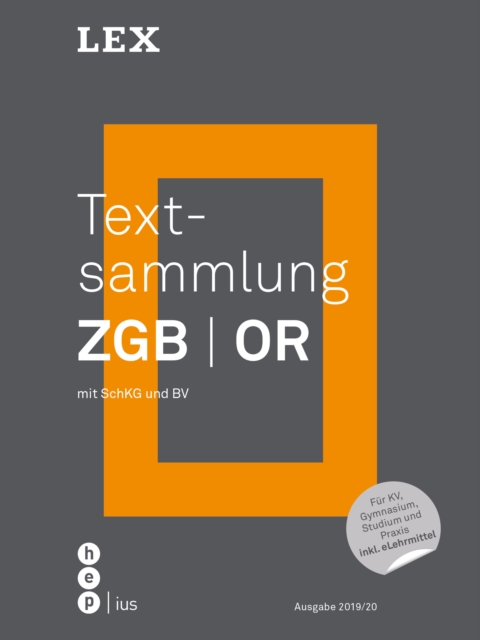 Textsammlung ZGB OR (Print inkl. eLehrmittel). Mit SchKG und BV, PDF eBook