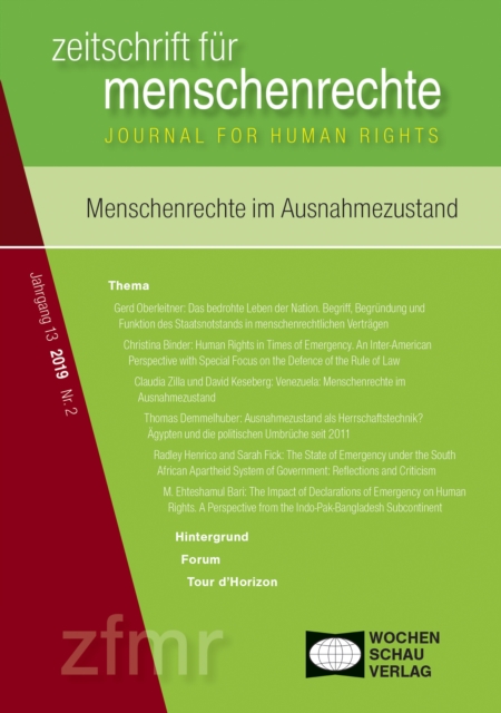 Menschenrechte im Ausnahmezustand : zeitschrift fur menschenrechte 2/2019, PDF eBook