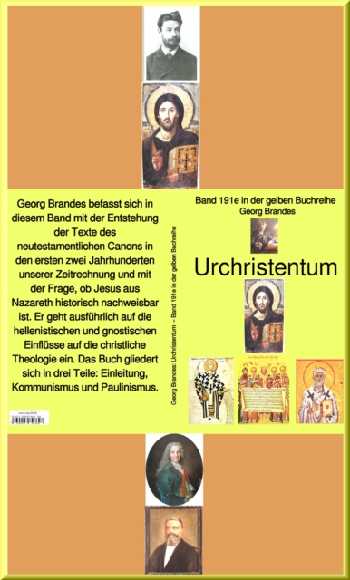 Georg Brandes: Urchristentum  -  Band 191-2 in der gelben Buchreihe - bei Jurgen Ruszkowski : Band 191-2 in der gelben Buchreihe, EPUB eBook