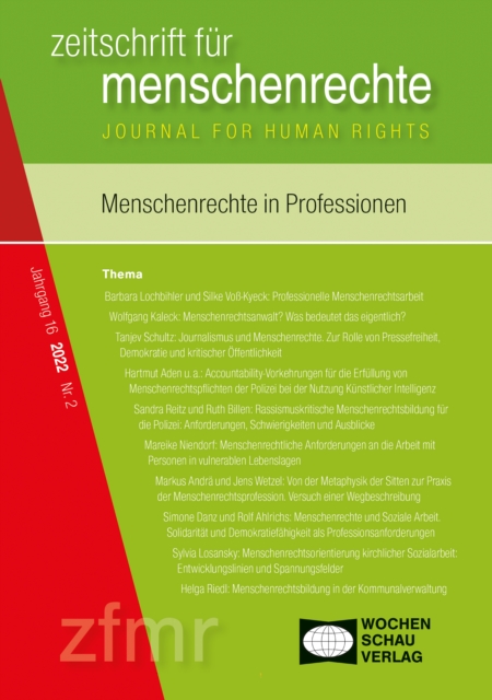 Menschenrechte in Professionen : zeitschrift fur menschenrechte 2/2022, PDF eBook