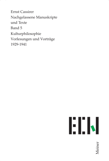 Kulturphilosophie. Vortrage 1929-1941, PDF eBook