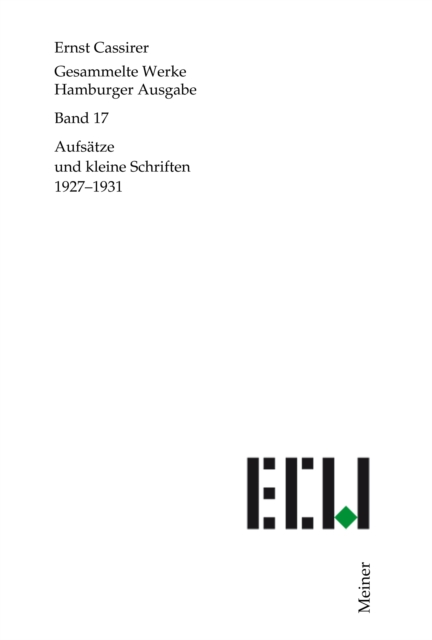 Aufsatze und kleine Schriften 1927-1931, PDF eBook