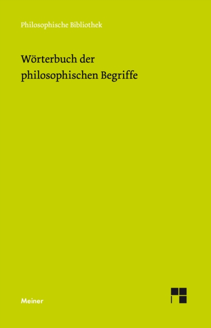 Worterbuch der philosophischen Begriffe, PDF eBook