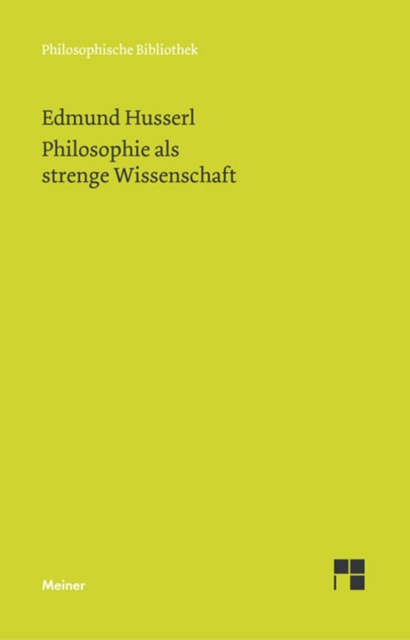 Philosophie als strenge Wissenschaft, PDF eBook