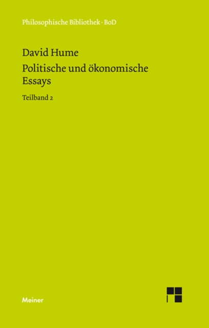 Politische und okonomische Essays. Teilband 2, PDF eBook