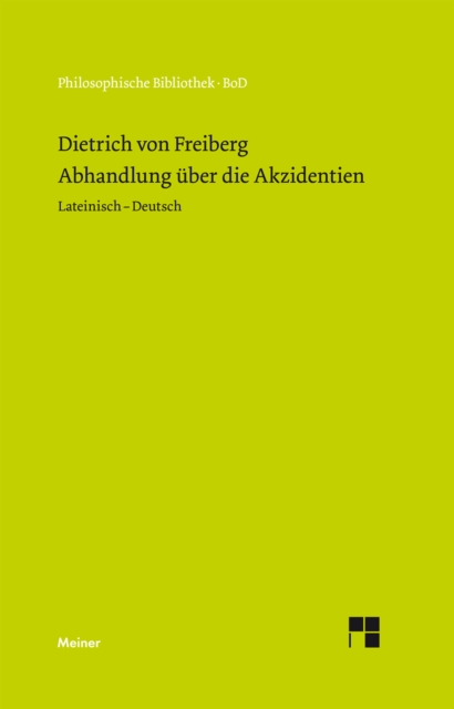 Abhandlung uber die Akzidenzien : Zweisprachige Ausgabe, PDF eBook