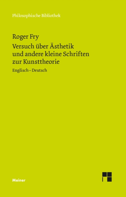 Versuch uber Asthetik und andere kleine Schriften zur Kunsttheorie : Englisch-Deutsch, PDF eBook