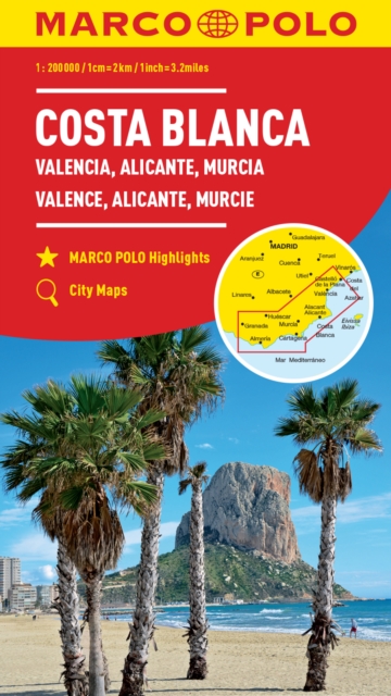 Costa Blanca Marco Polo Map, Sheet map, folded Book