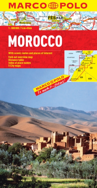 Morocco Map, Sheet map, folded Book