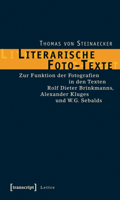 Literarische Foto-Texte : Zur Funktion der Fotografien in den Texten Rolf Dieter Brinkmanns, Alexander Kluges und W.G. Sebalds, PDF eBook
