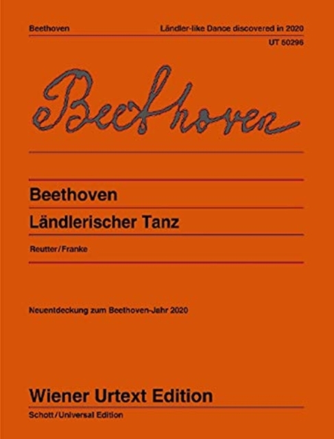 Landler-like Dance : New discovery for the Beethoven Year 2020. piano., Sheet music Book
