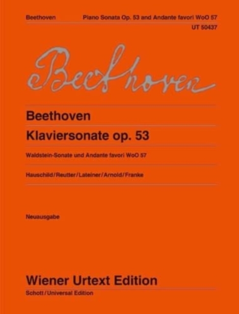 Klaviersonate (Waldstein-Sonate) und Andante favori : Nach den Quellen hrsg. von Peter Hauschild und Jochen Reutter. op. 53. WoO 57. piano., Sheet music Book