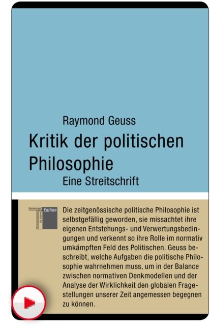 Kritik der politischen Philosophie : Eine Streitschrift, PDF eBook