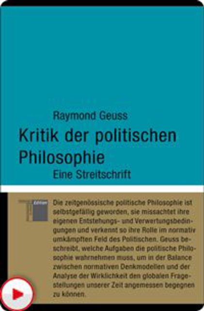 Kritik der politischen Philosophie : Eine Streitschrift, EPUB eBook