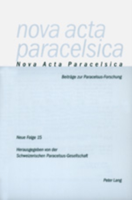 Nova ACTA Paracelsica : Neue Folge 15/2001, Paperback / softback Book