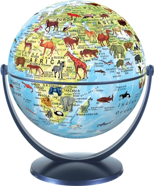 Animal World Globe 15cm : Swivel and Tilt World Animal Globe, Globe Book