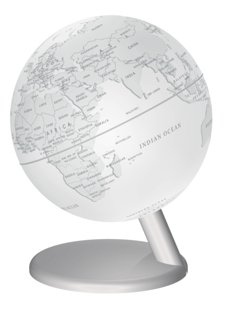 White Illuminated Globe 15cm : White Globe by Stellanova with USB port, Globe Book