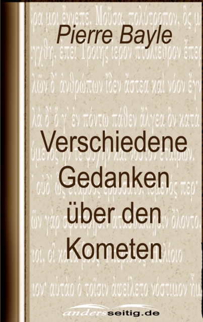 Verschiedene Gedanken uber den Kometen, EPUB eBook