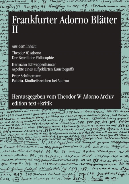 Frankfurter Adorno Blatter II, PDF eBook