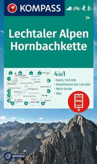 Lechtaler Alpen / Hornbachkette : 24, Sheet map, folded Book
