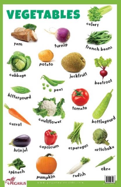 Vegetables Educational Chart, Poster Book