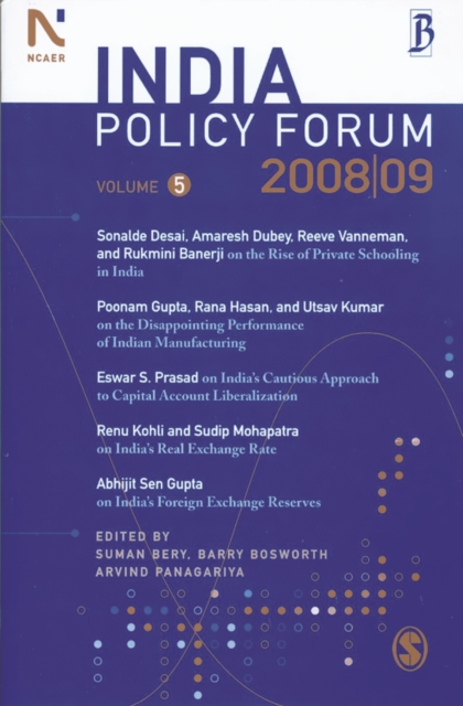 India Policy Forum 2008-09, Paperback / softback Book