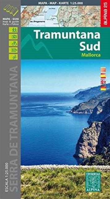 Mallorca -Tramuntana Sud map&hiking guide, Sheet map, folded Book