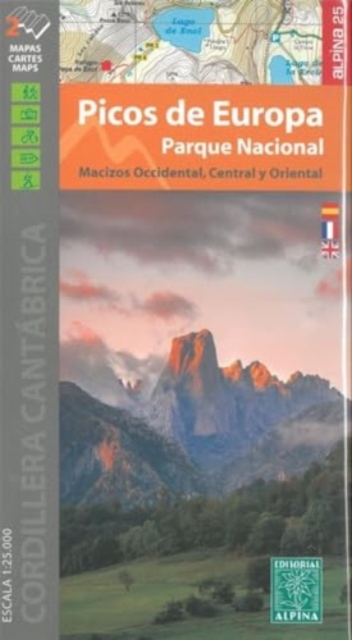 Picos de Europa PN  - Macizo Occidental, Central y Oriental, Sheet map, folded Book