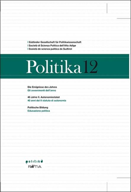 Politika 12 : Jahrbuch fur Politik | Annuario di politica | Anuer de pulitica, PDF eBook