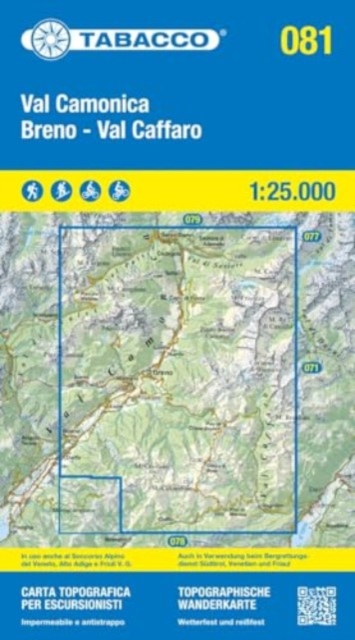 Val Camonica / Breno / Val Caffaro : 081, Sheet map, folded Book