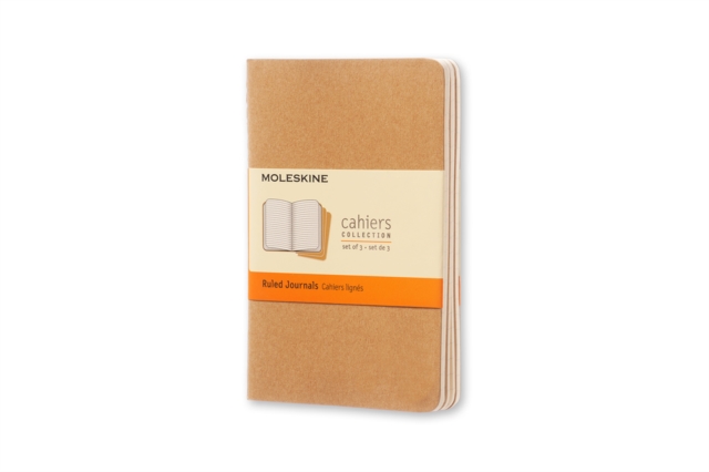 Moleskine Ruled Cahier - Kraft Cover (3 Set), Multiple copy pack Book