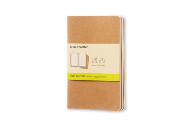 Moleskine Plain Cahier - Kraft Cover (3 Set), Multiple copy pack Book